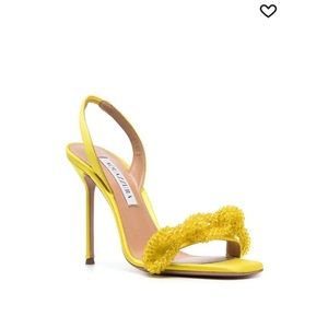 Aquazzura Yellow Chain of Love Heels 35 5